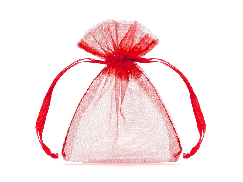 Red Organza Bags 7.5 X10cm