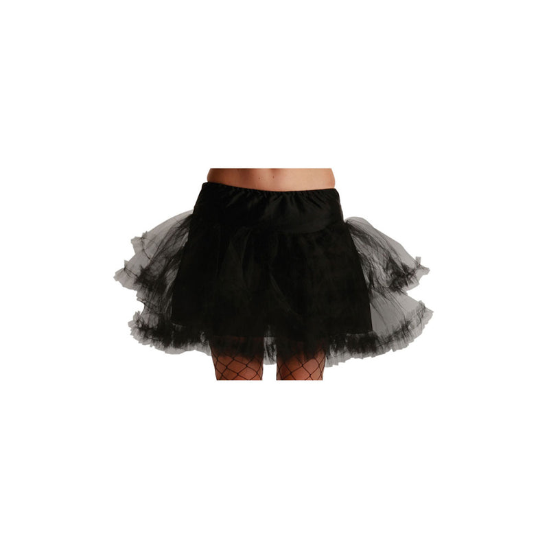 Ladies 3 Layer Ruffle Petticoat Black Tutu