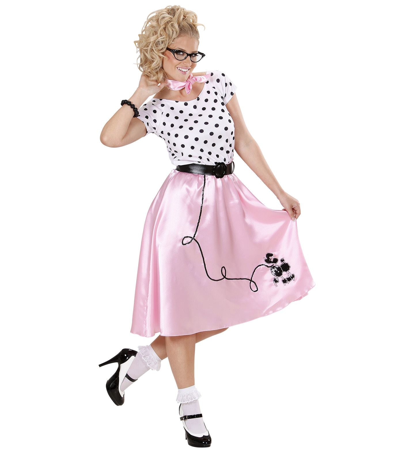 50's Pink Poodle Dress Costume Women Adult 50's Pink Poodle Dress Costume Women Adult
