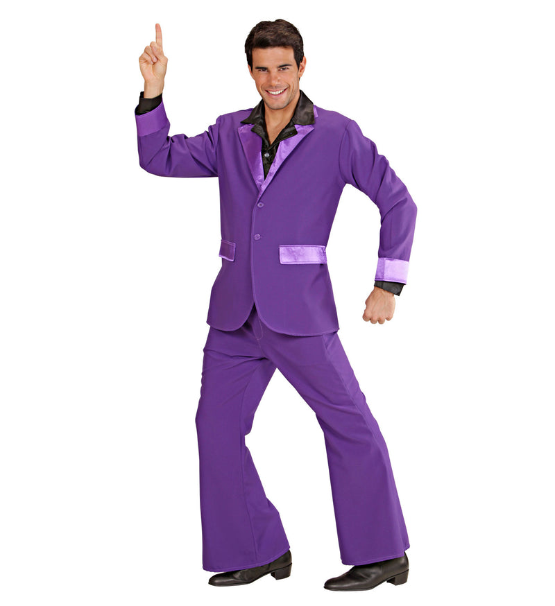 70's Disco Suit Costume Purple