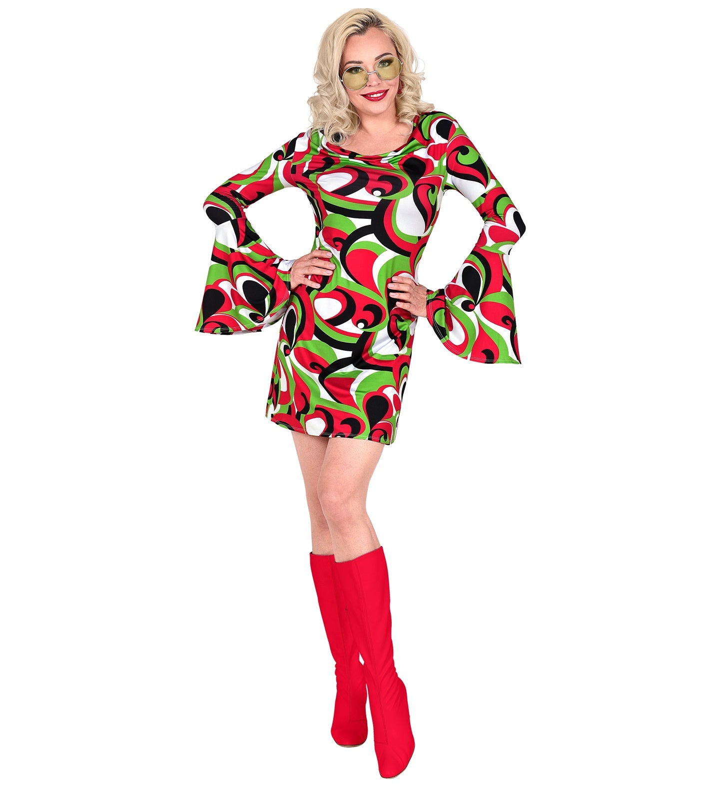 70's Psychedelic Groovy Disco dress for women