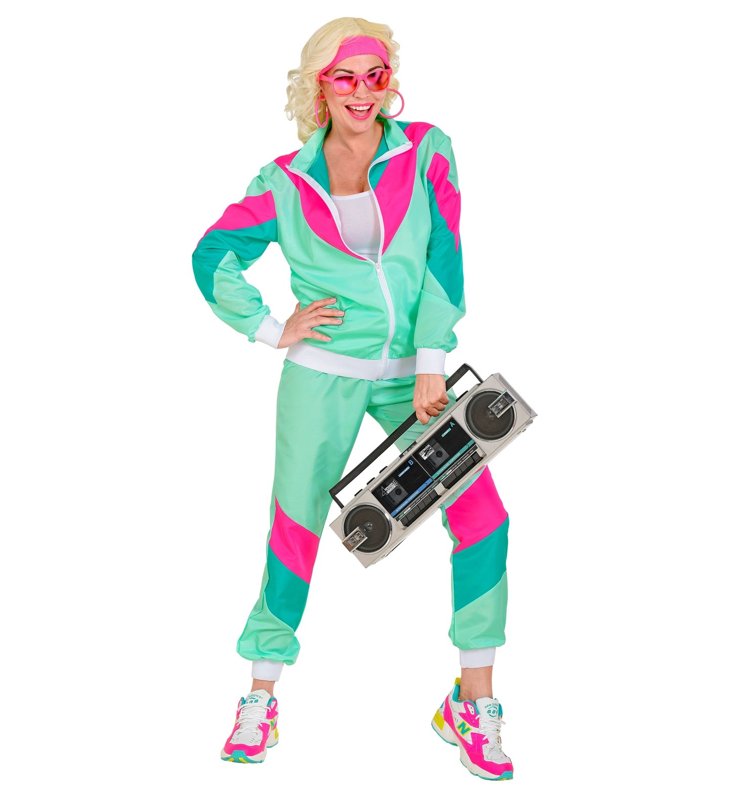 80's Green Shell Suit Costume for women
