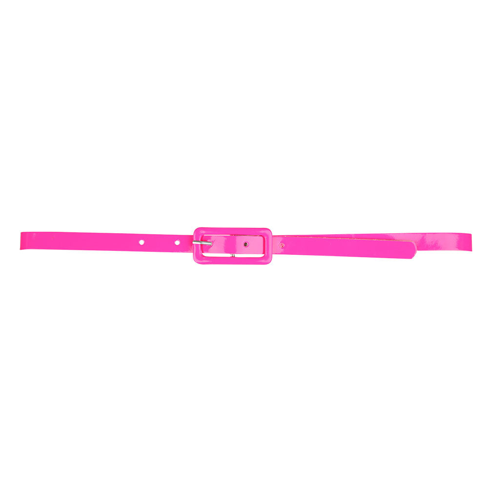 1980's Neon Belt Pink fancy dress accessory.