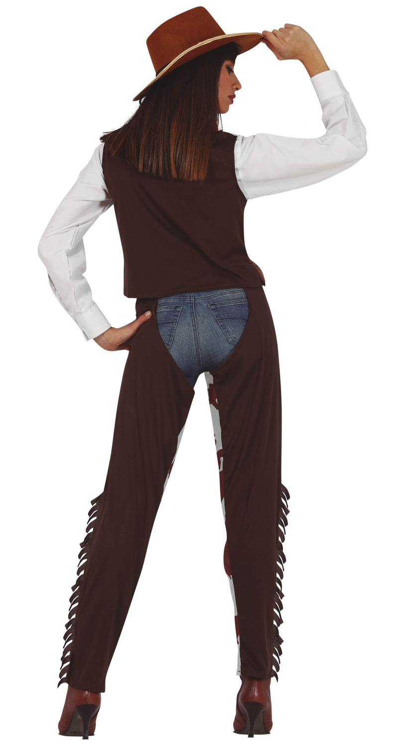 Adult Cowgirl Chaps Costume rear