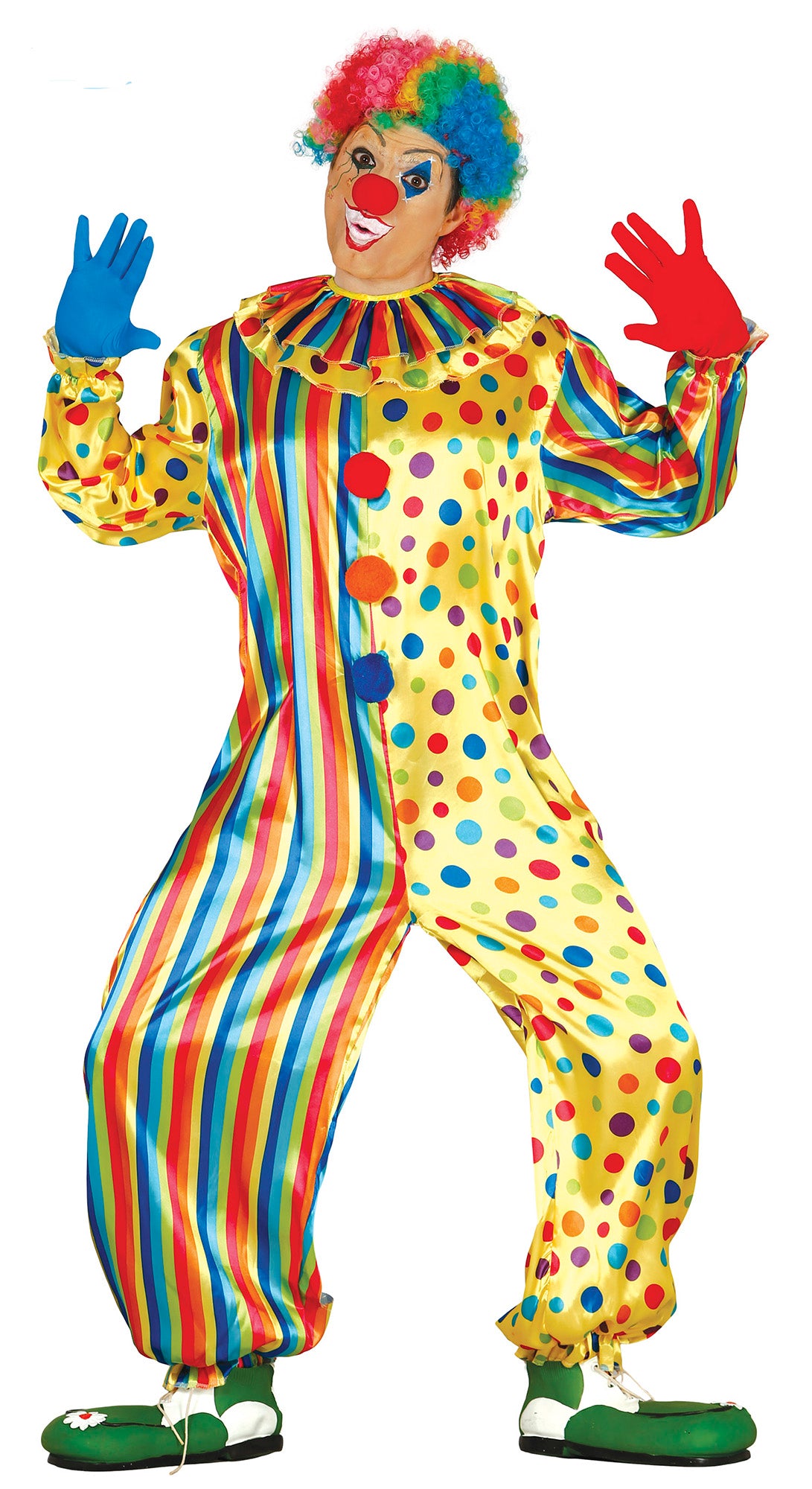 Adult Colourful Clown men's Costume