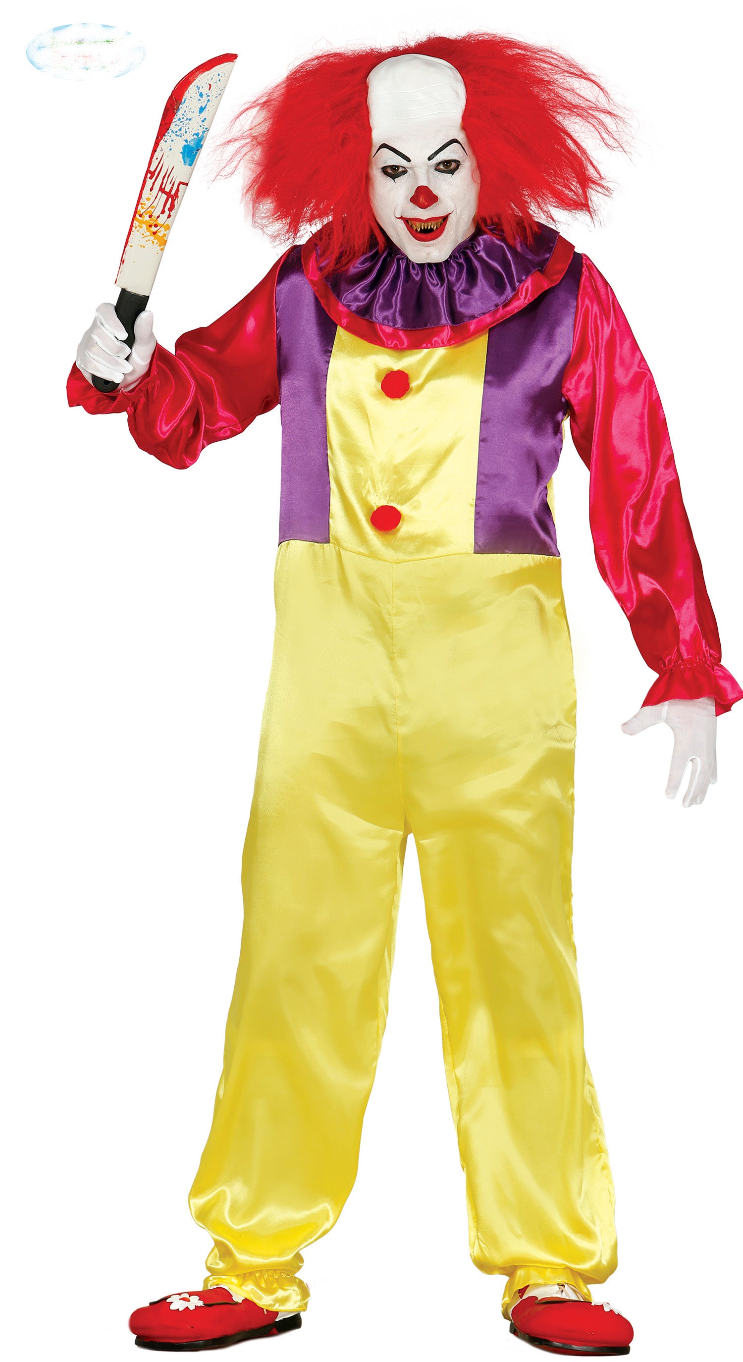 Men's Killer Clown Costume Pennywise Adult