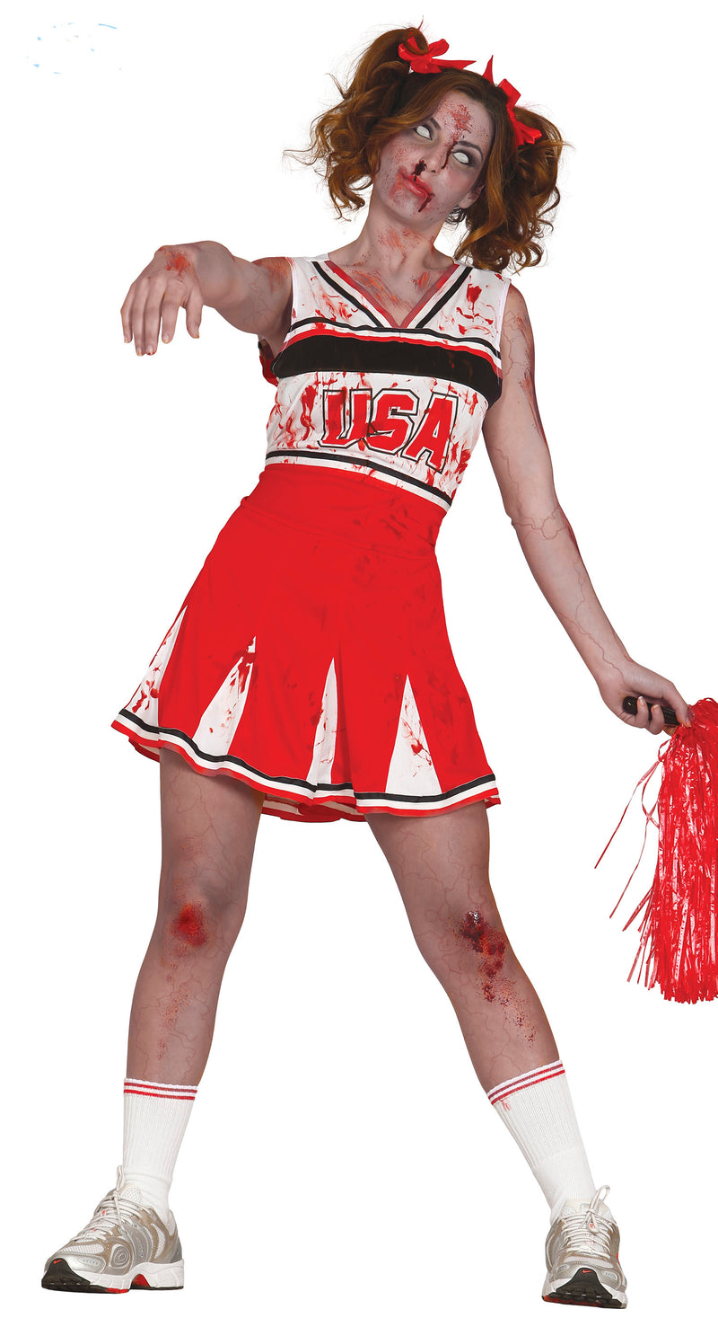 Adult Zombie Cheerleader Costume for women.