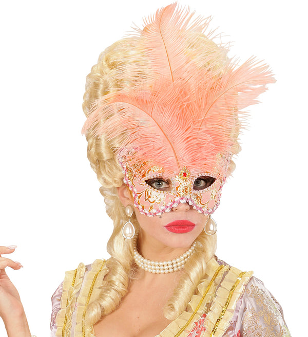 Apricot Baroness Masquerade Mask for women