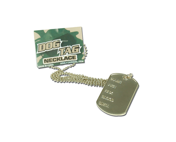Army Dog Tag Necklace Costume Accessory