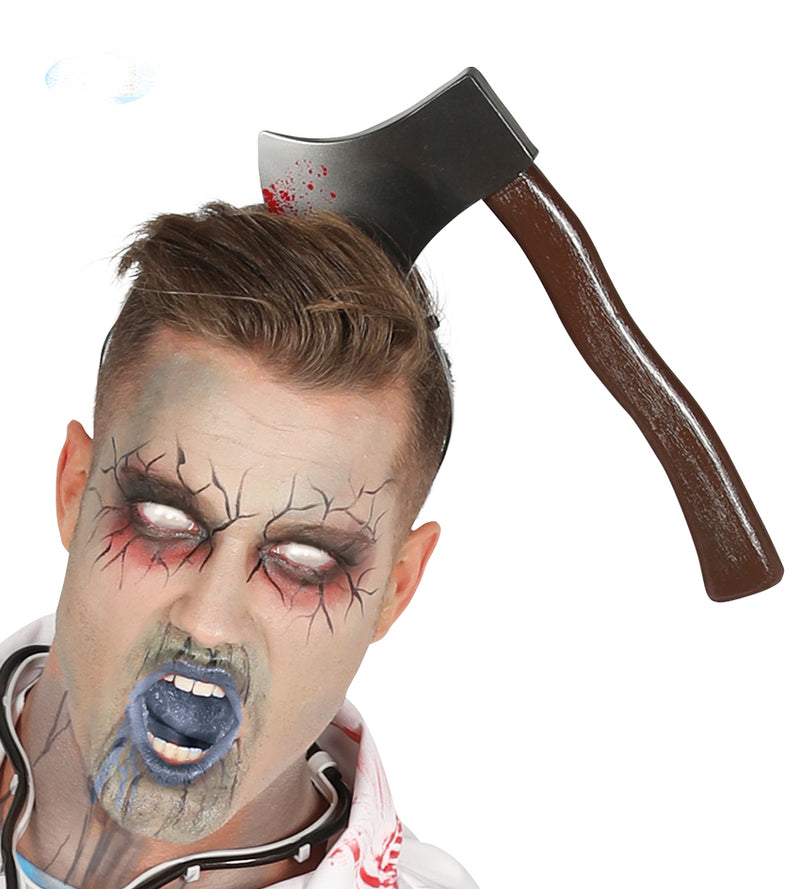 Axe In Head Halloween or fancy dress prop.