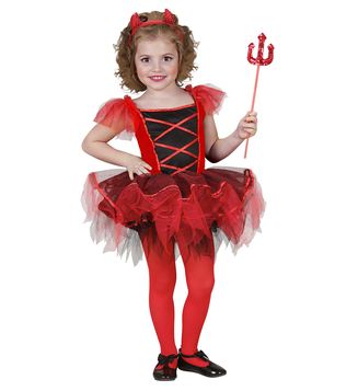 Ballerina Devil girls fancy dress Costume