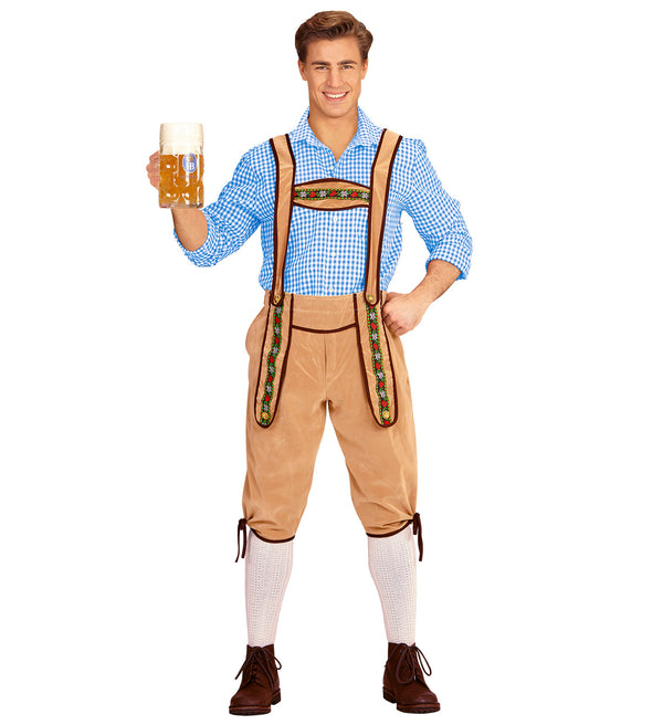 Bavarian Lederhosen Costume Light Brown
