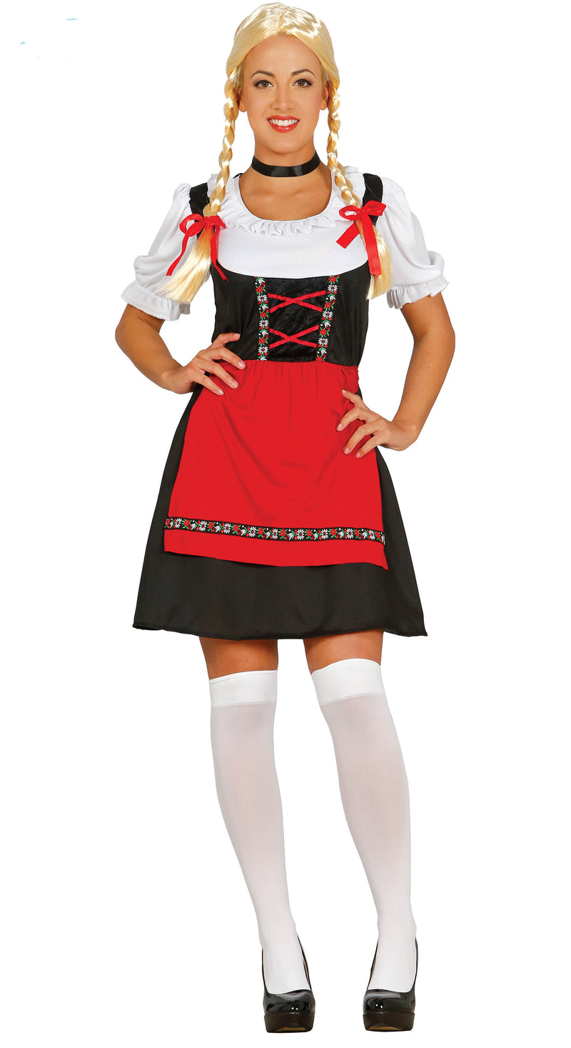 Ladies Bavarian Beer Girl Oktoberfest fancy dress Costume