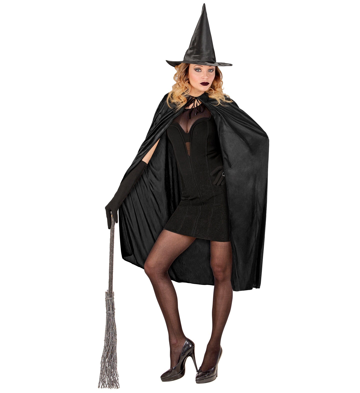 Black Cape 110cm for witch costume