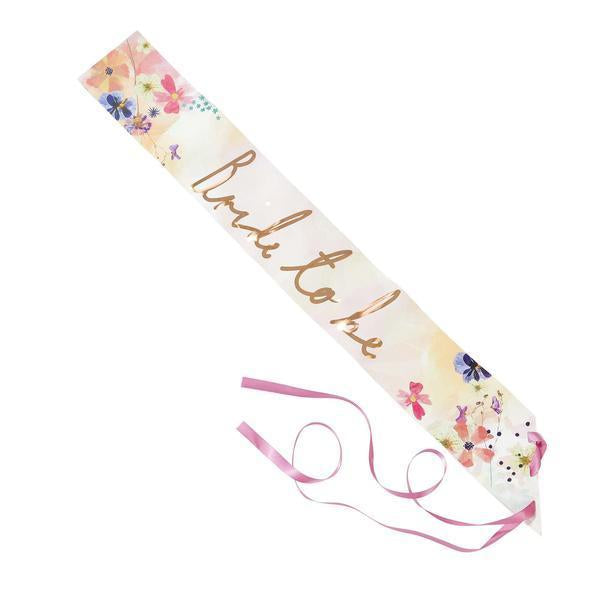 Blossom Girls floral Bride to Be Sash