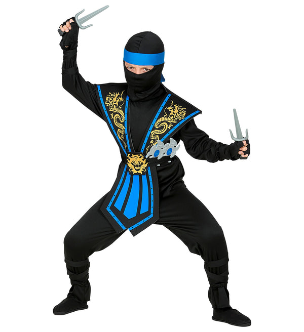 Blue Kombat Ninja children's Costume With Weapons