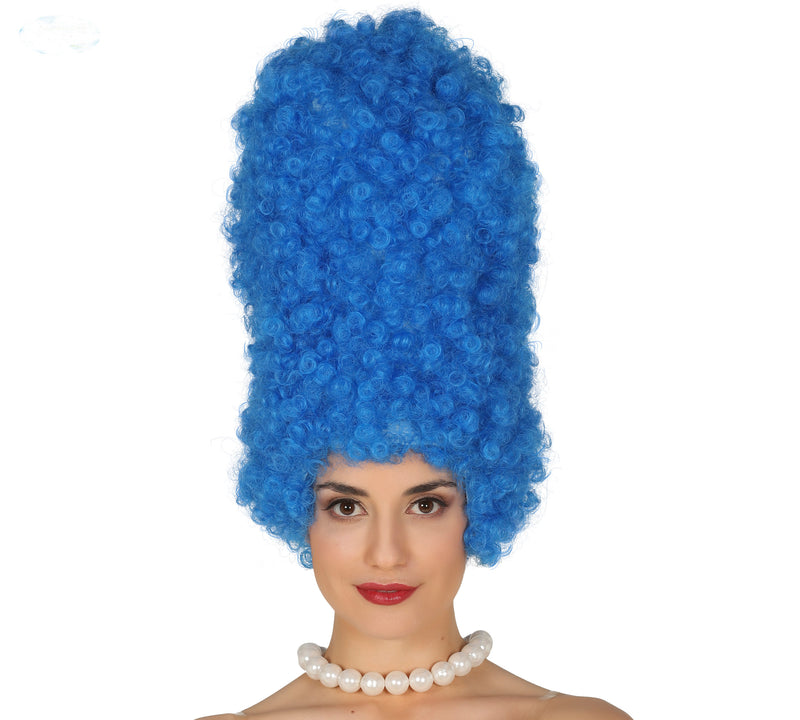 Blue Curly Marge Simpson Wig