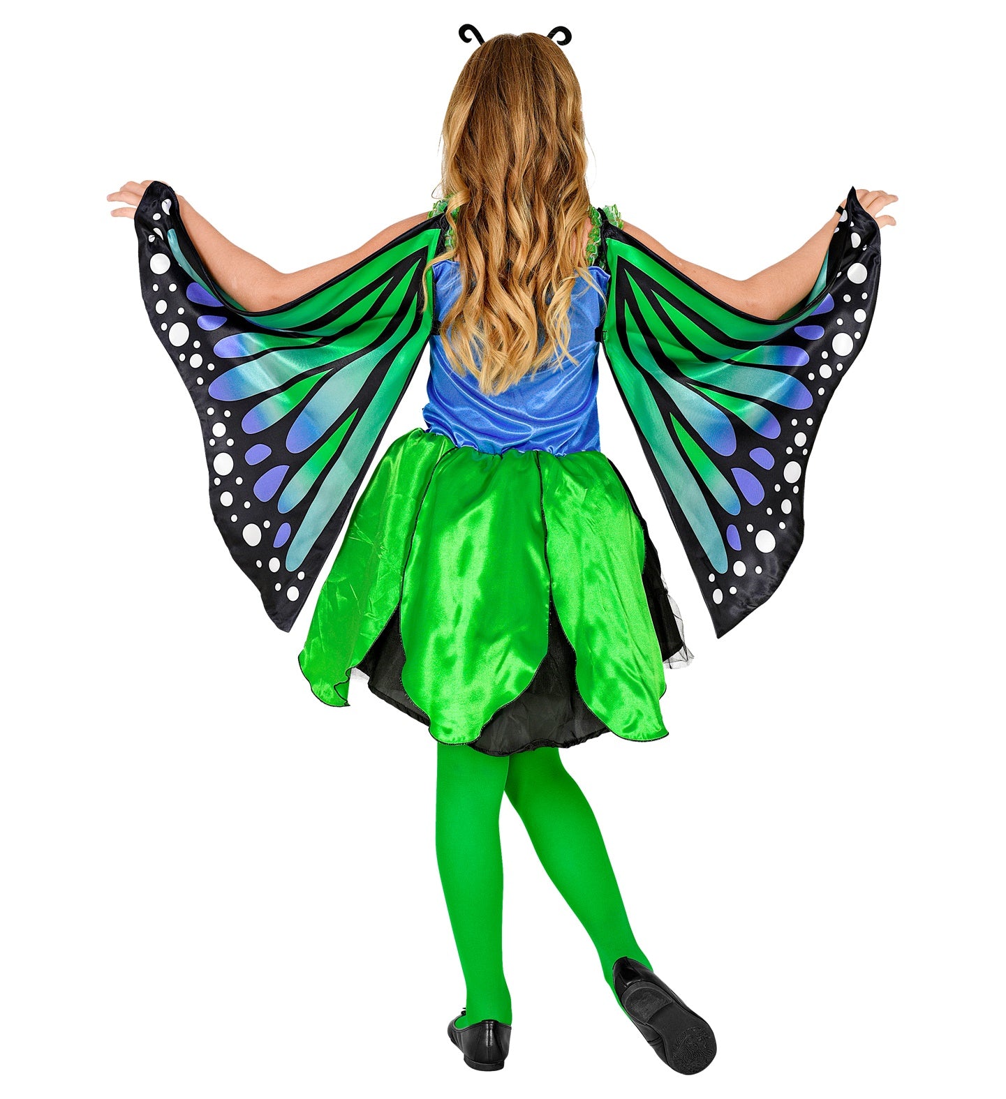 Blue and Green Butterfly Costume Children's back