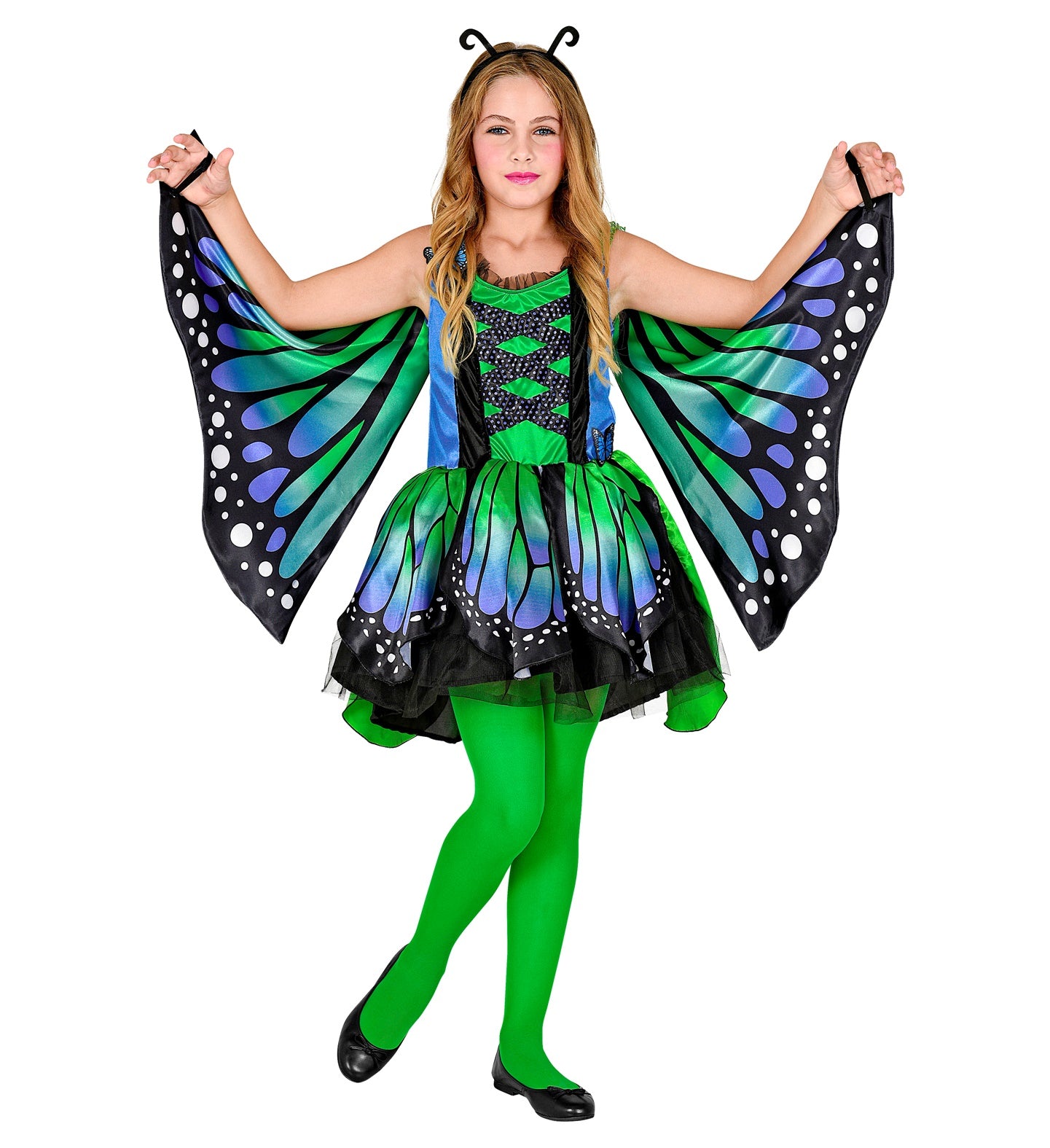 Blue and Green Butterfly outfit girls