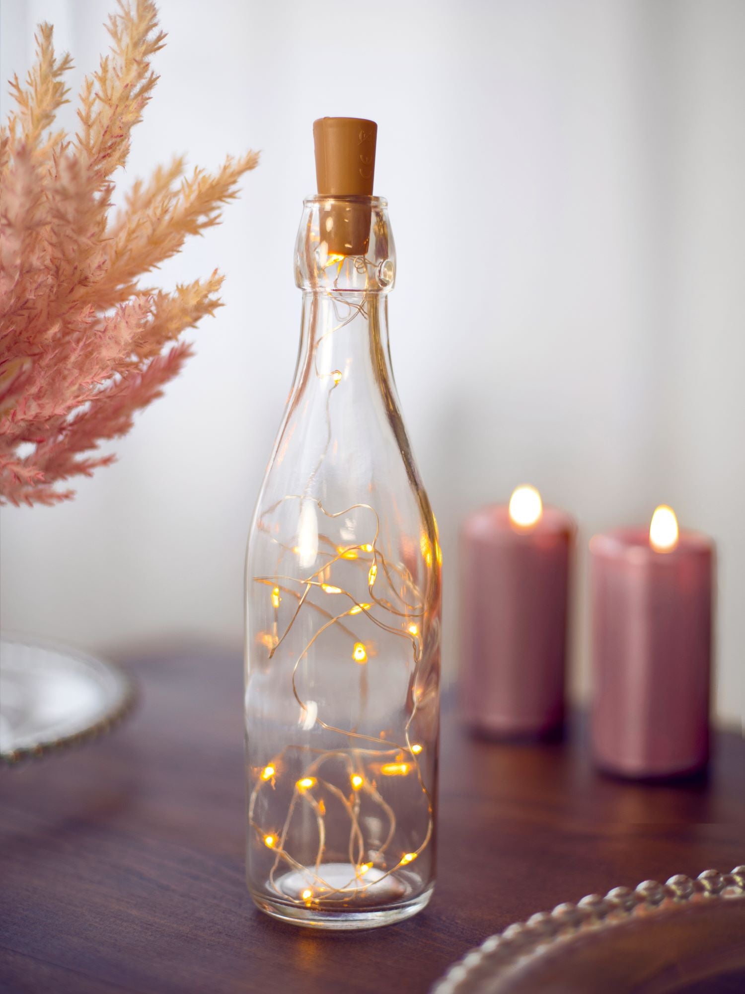 Bottle LED String Lights With Cork decoration