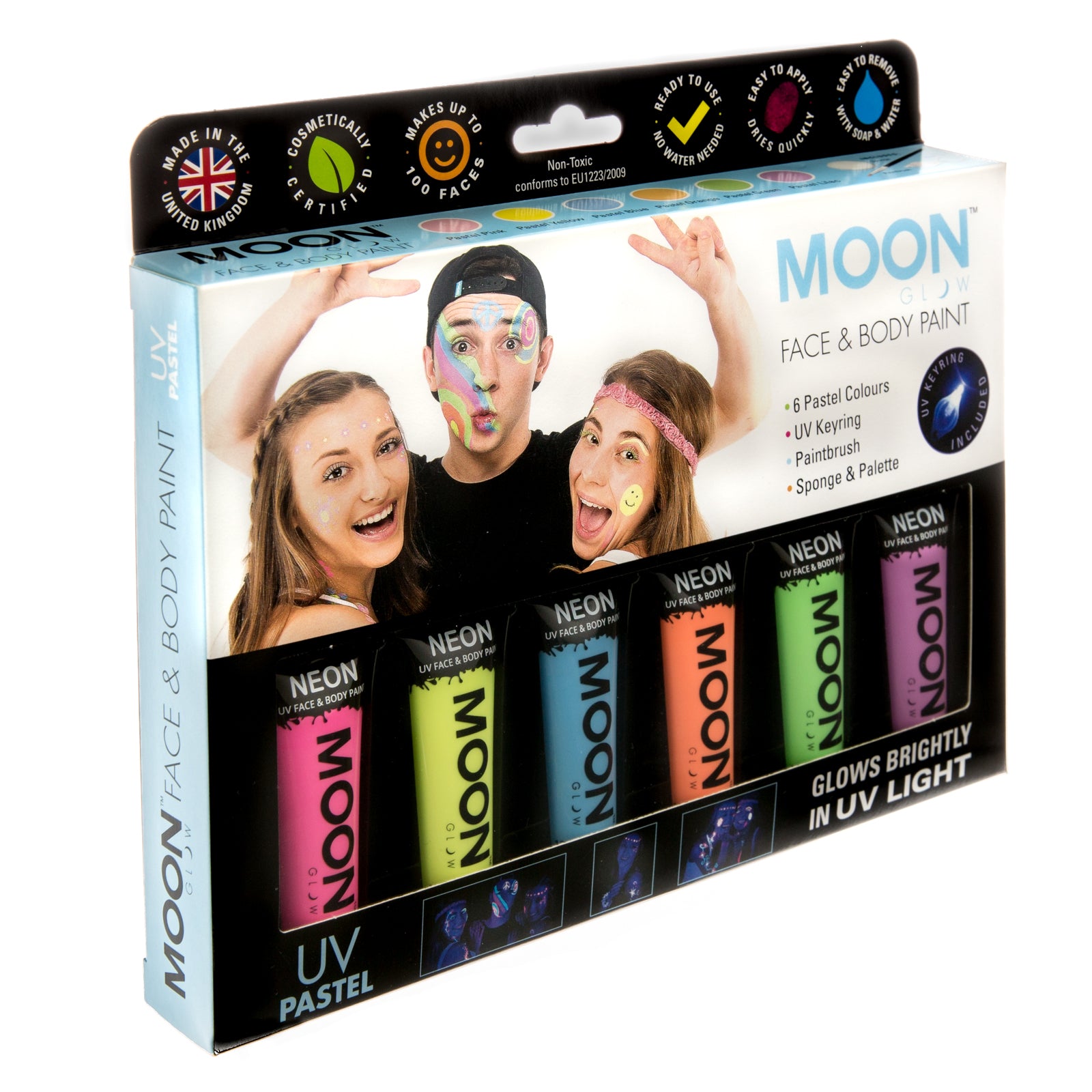 Moon Glow Pastel UV Face Paint Boxset