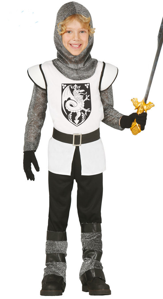 Boys White Crusader Knight Children's Costume