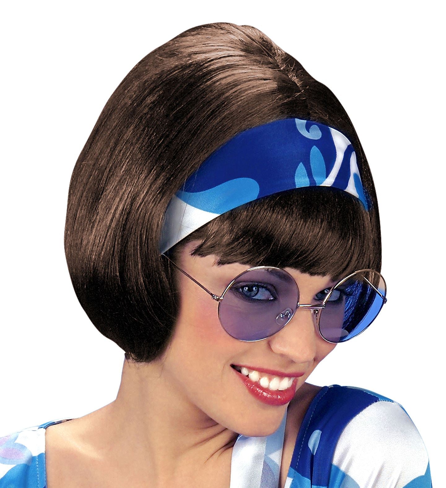 Brown 1970's Party Girl Disco Wig