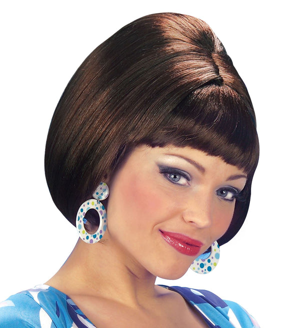 Brown 70's Party Girl Wig
