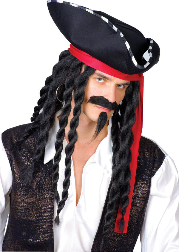 Buccaneer Pirate Hat and Wig