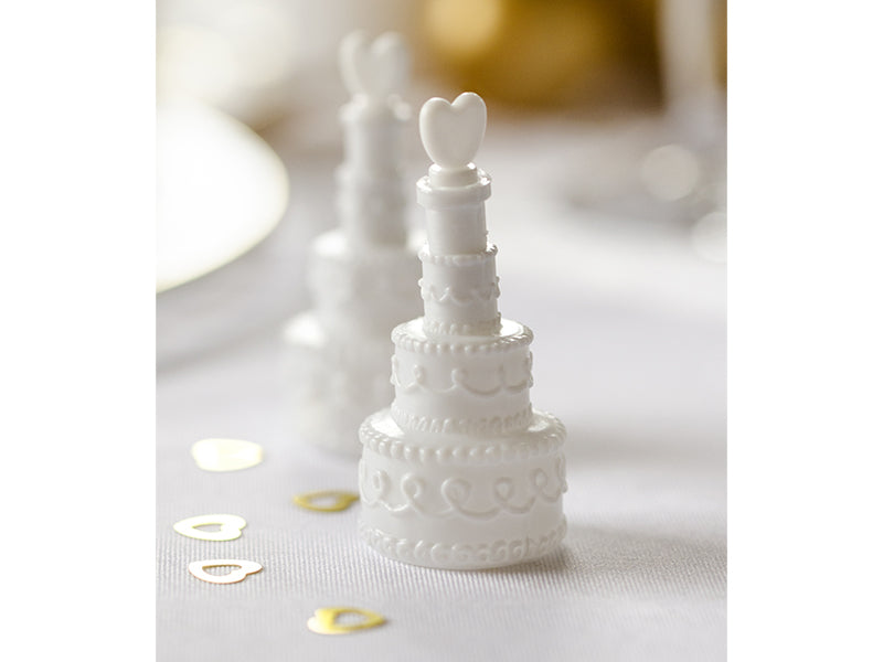 Cake Wedding Favour Bubbles White