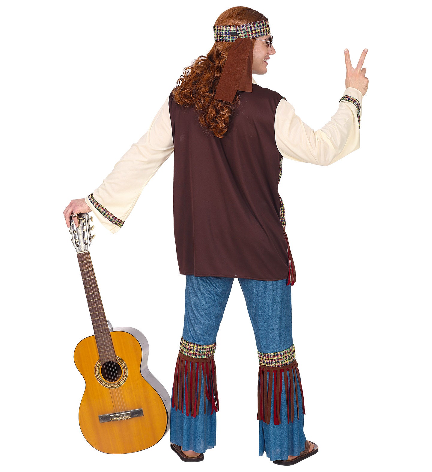 California Hippie Costume Men's back