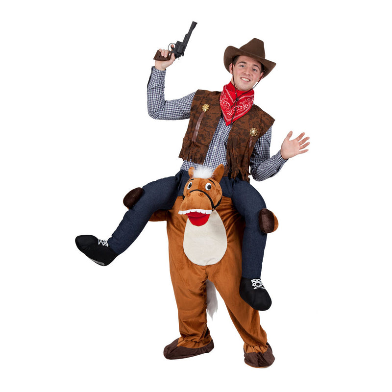 Carry-Me Horse Cowboy fancy dress costume. 