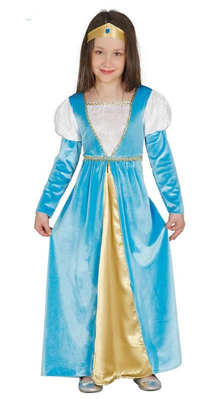 Children's Renaissance Princess Costume SkyBlue