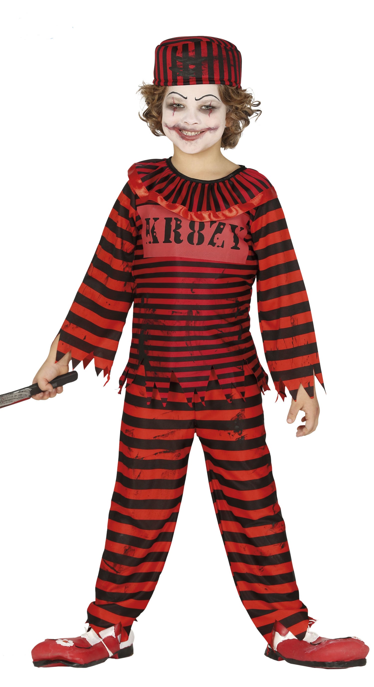 Child's Clown Convict Halloween Costume