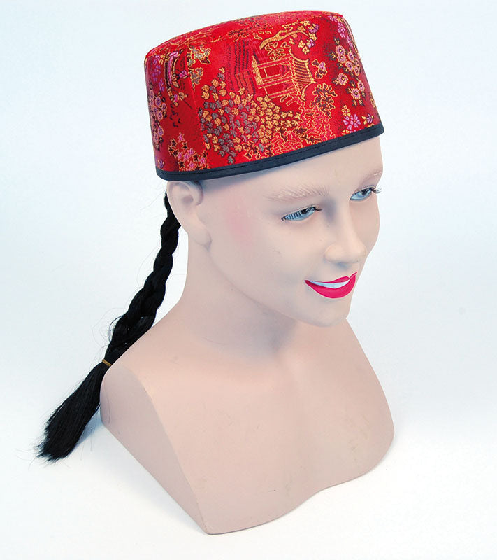 Chinese Red Mandarin Hat