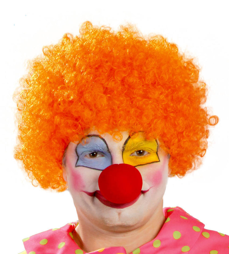 Clown Orange Curly Wig