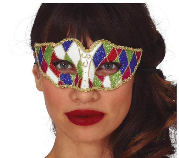 Colourful Harlequin Eye-mask