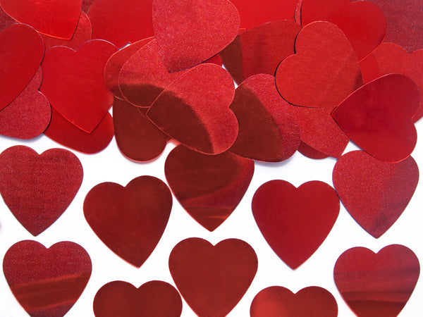Confetti Hearts Red 25mm