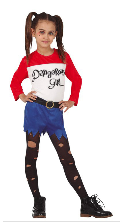 Crazy Dangerous Harley Quinn Costume Girl