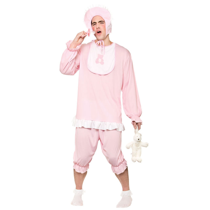 Men's Cry Baby Pink adult fancy dress Costume
