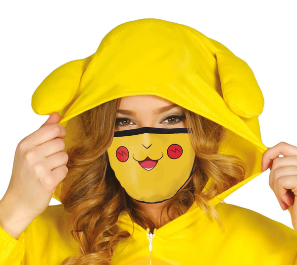 Cute Pikachu Pokémon Face Mask