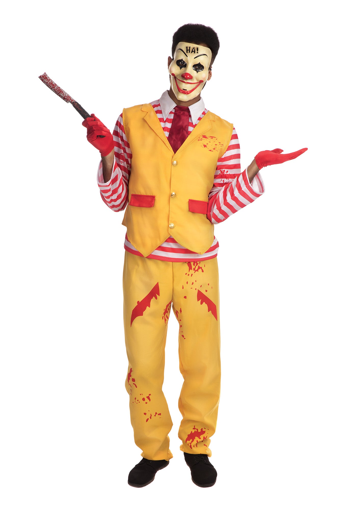 Dapper Clown Mens Halloween Circus Ronald Mcdonald Costume