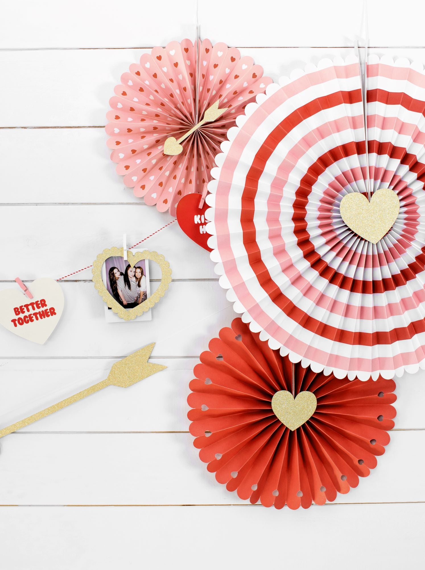 Red Rosettes Sweet Love Party Decorations for valentines