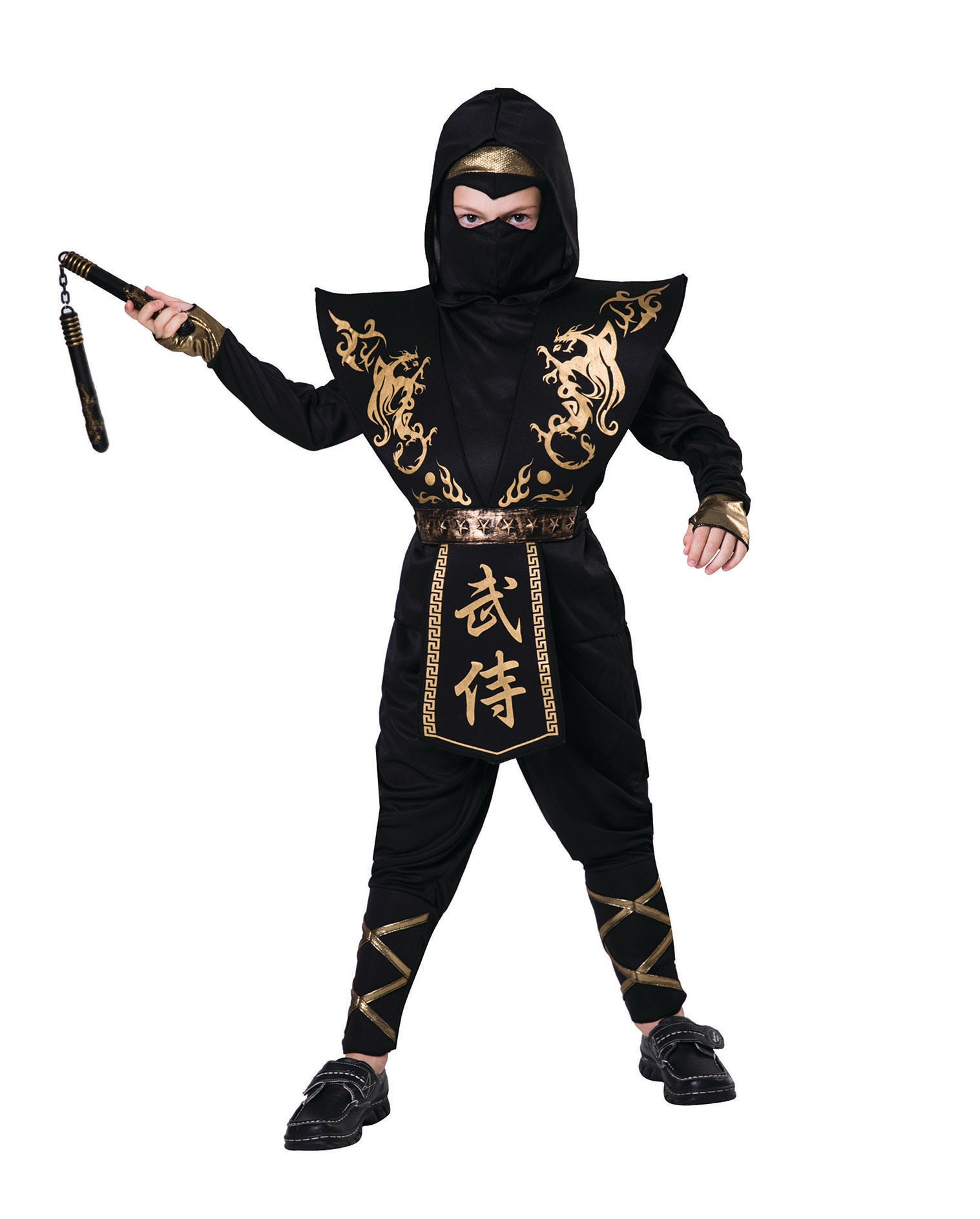 Deluxe Gold and Black Ninja Costume