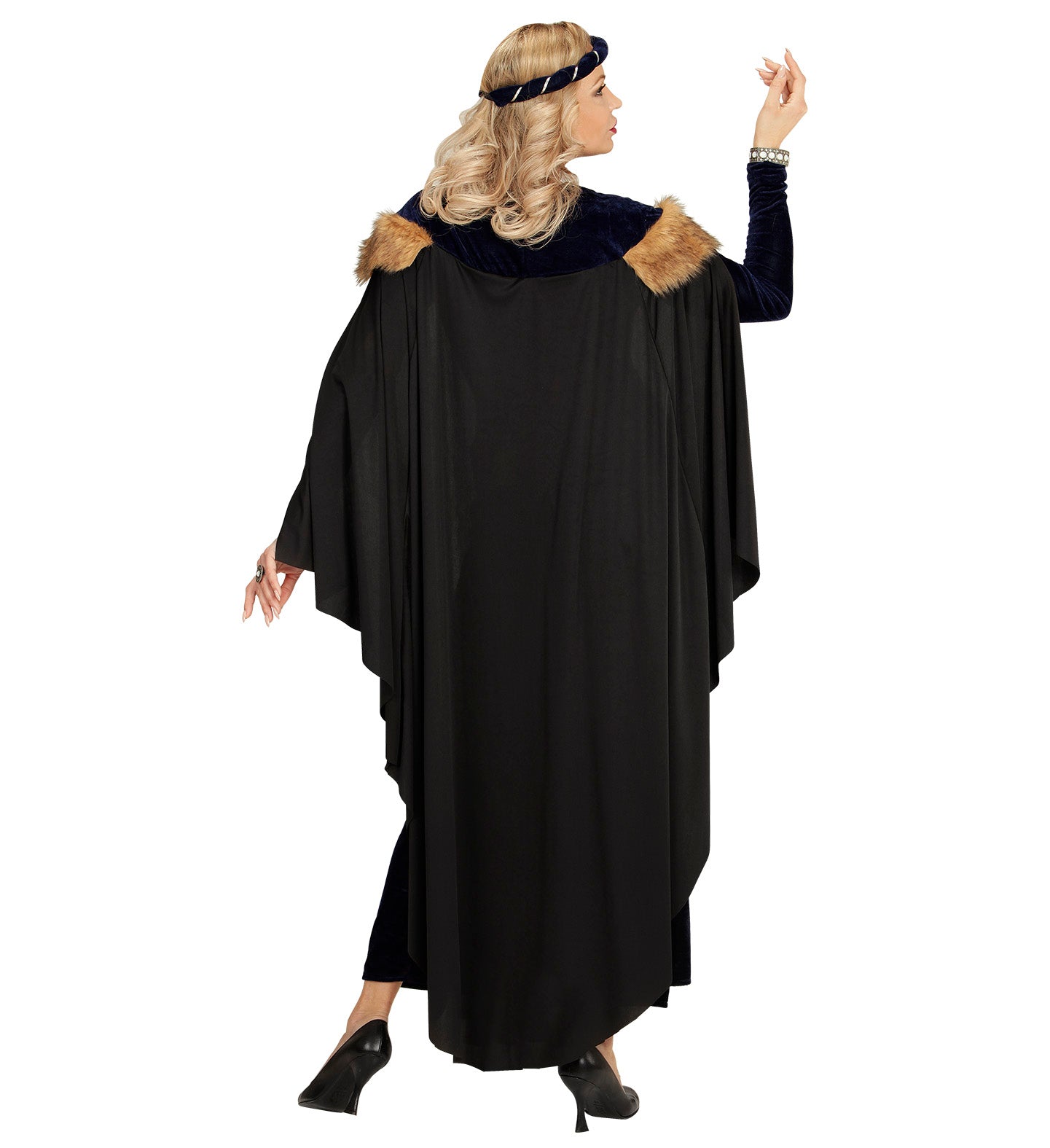 Deluxe Medieval Princess Costume Blue rear