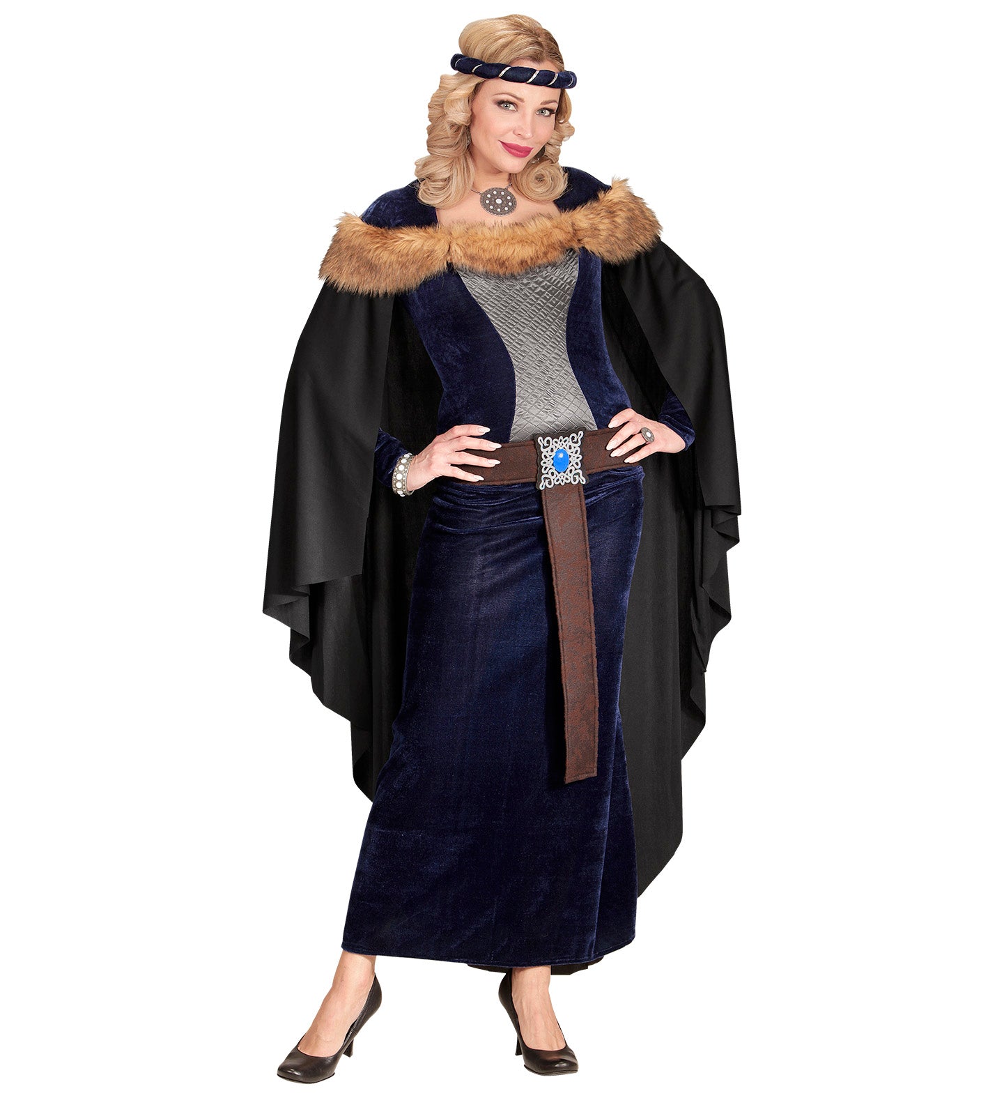 Deluxe Medieval Princess dress Costume Blue