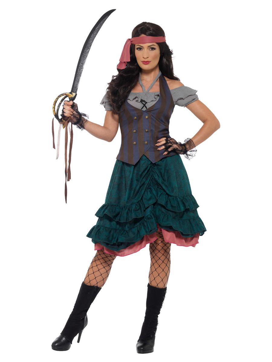 Deluxe Pirate Wench Fancy dress Costume Adult