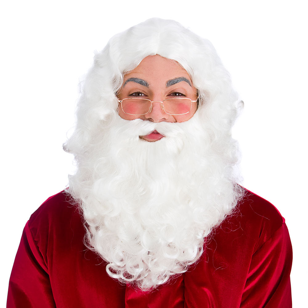 Deluxe Santa Wig Beard Set with Glasses