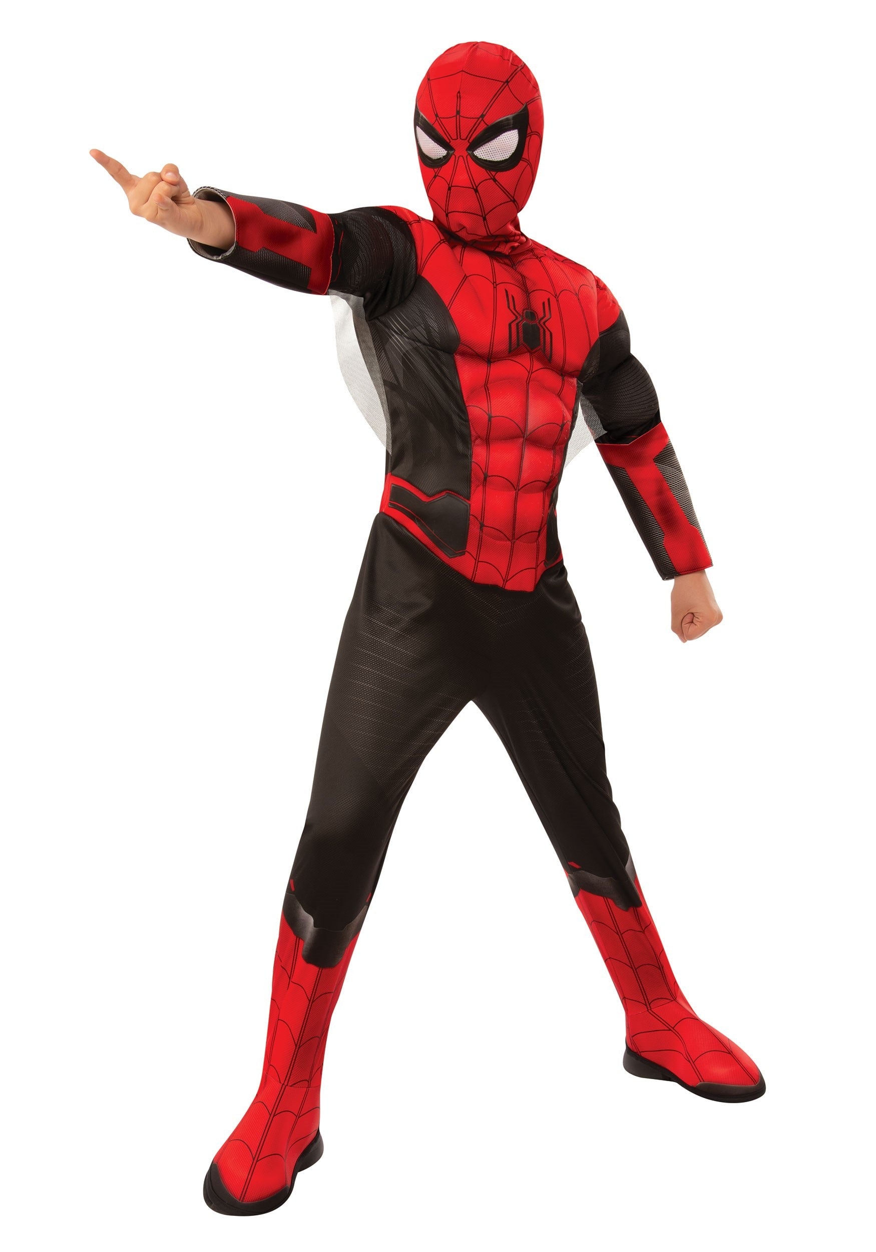 Deluxe Spiderman Far From Home red and Black Costume Kids