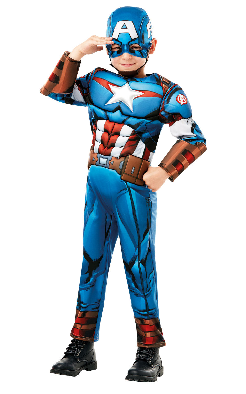 Children's Deluxe Captain America Boys Costume